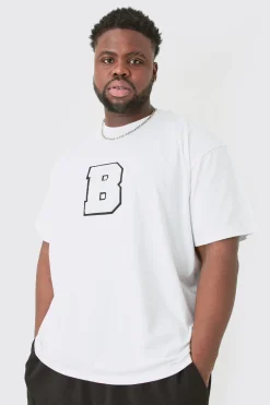 Plus Oversized Applique T-shirt | UK^boohooMAN Clearance