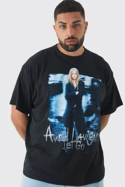 Plus Oversized Avril Lavigne License Print T-Shirt | UK^boohooMAN New