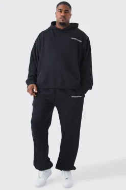 boohooMAN Plus Oversized Boxy Loopback Hoodie | UK| Hoodies & Sweatshirts