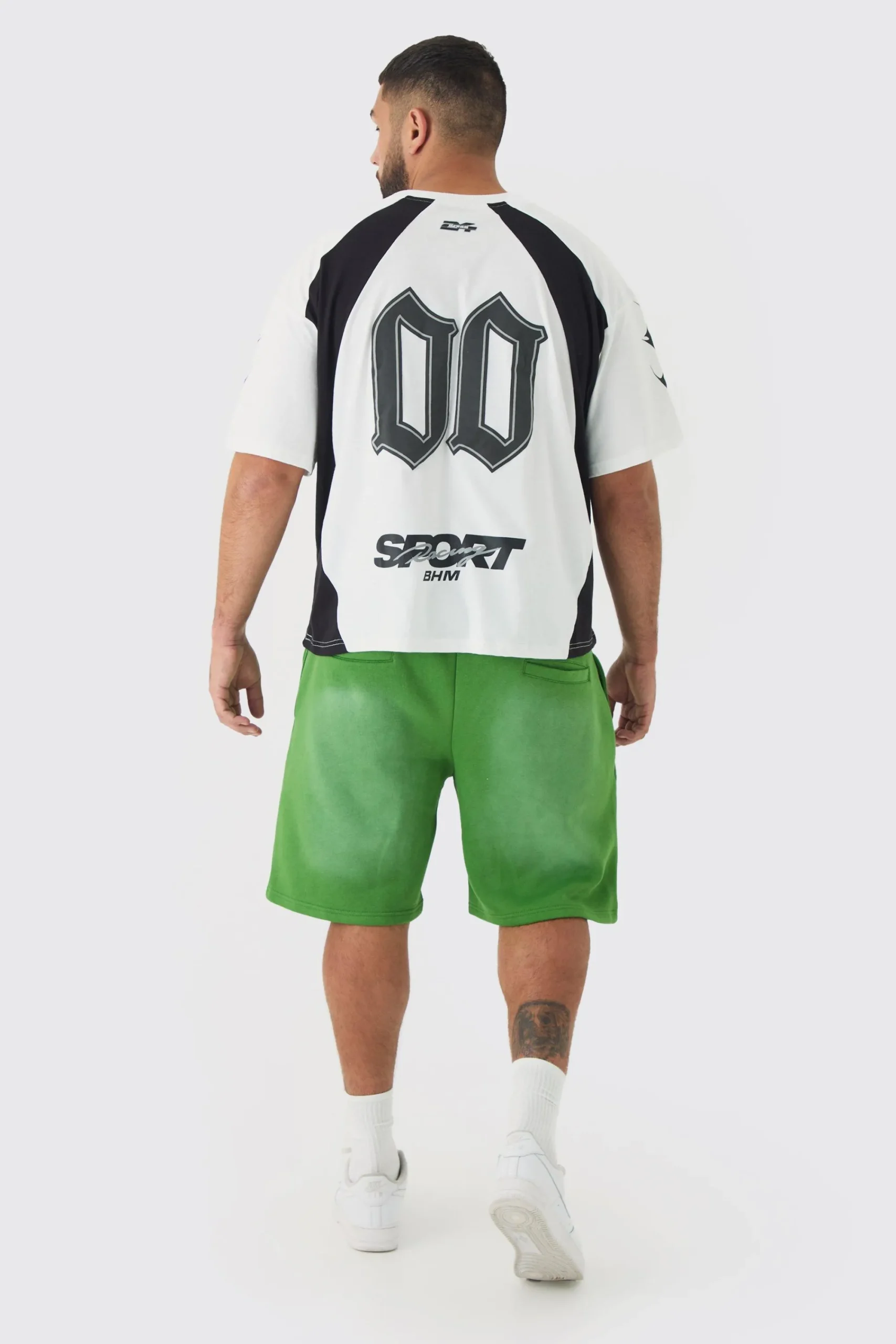 Plus Oversized Boxy Puff Print Moto Tshirt | UK^boohooMAN Discount