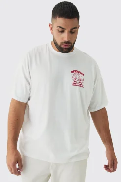 Plus Oversized Cherry Graphic T-Shirt | UK^boohooMAN Outlet