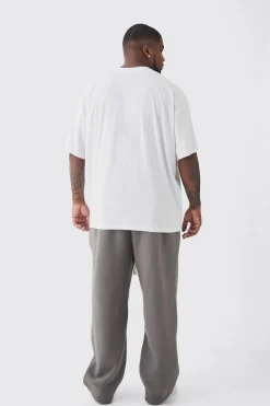 Plus Oversized Chicago Varsity Graphic T-Shirt | UK^boohooMAN Hot