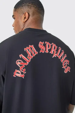 Plus Oversized Extended Neck Graffiti T-shirt | UK^boohooMAN Hot