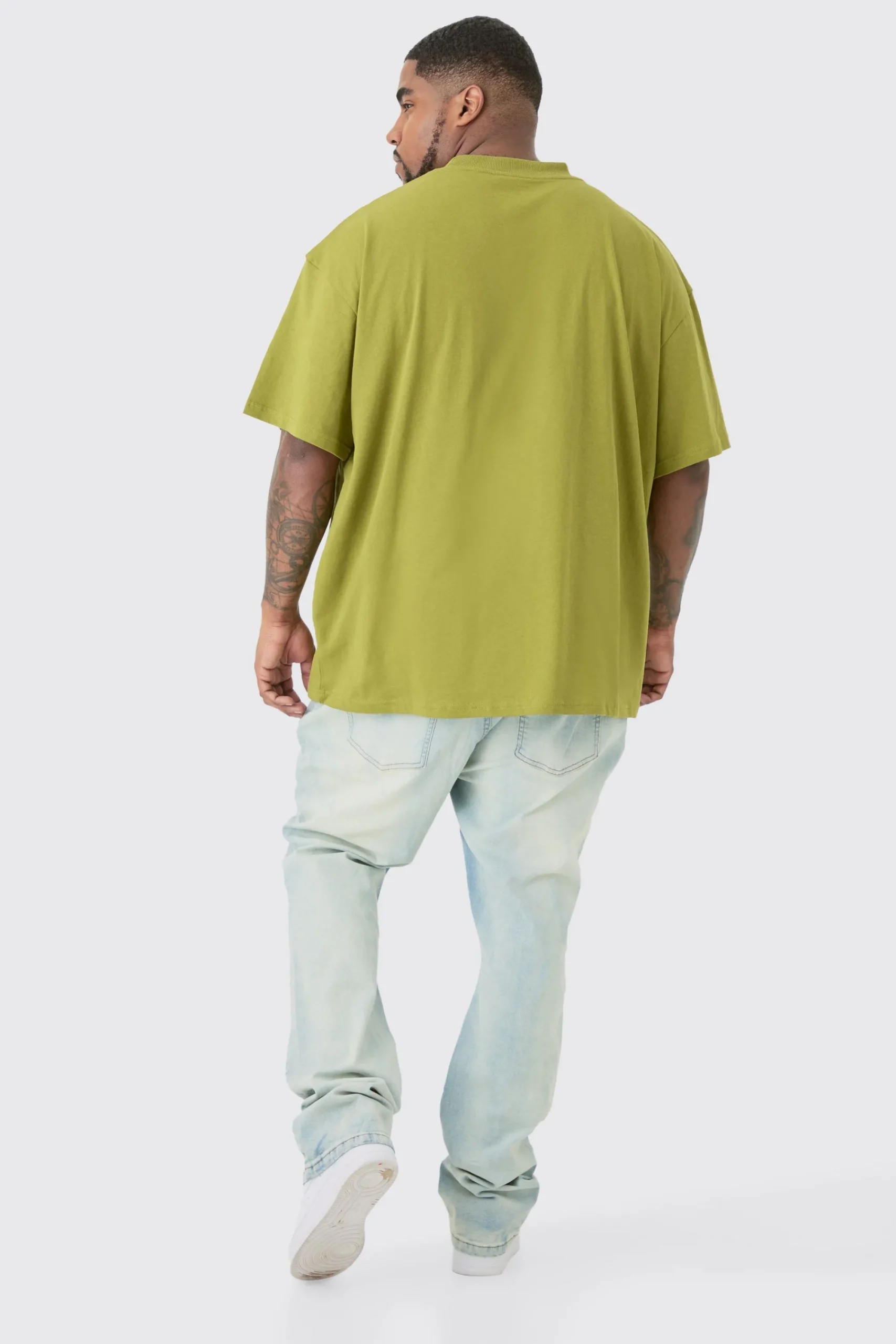 Plus Oversized Extended Neck Graffiti Spray T Shirt | UK^boohooMAN Hot