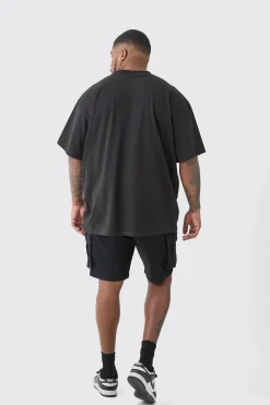 Plus Oversized Extended Neck Abstract Floral Print T-shirt | UK^boohooMAN New