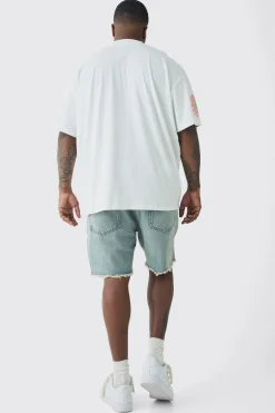 Plus Oversized Floral Doodle Print T-shirt | UK^boohooMAN Hot