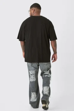 Plus Oversized Floral Graphic T-shirt | UK^boohooMAN