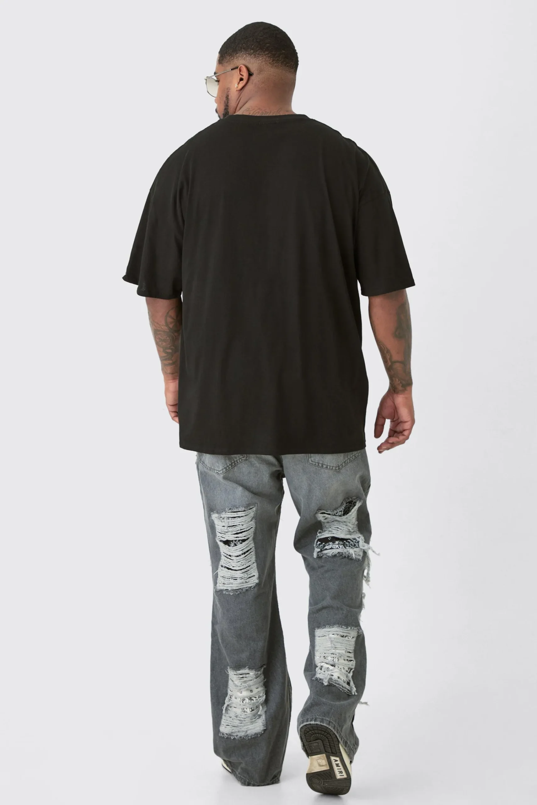 Plus Oversized Floral Graphic T-shirt | UK^boohooMAN