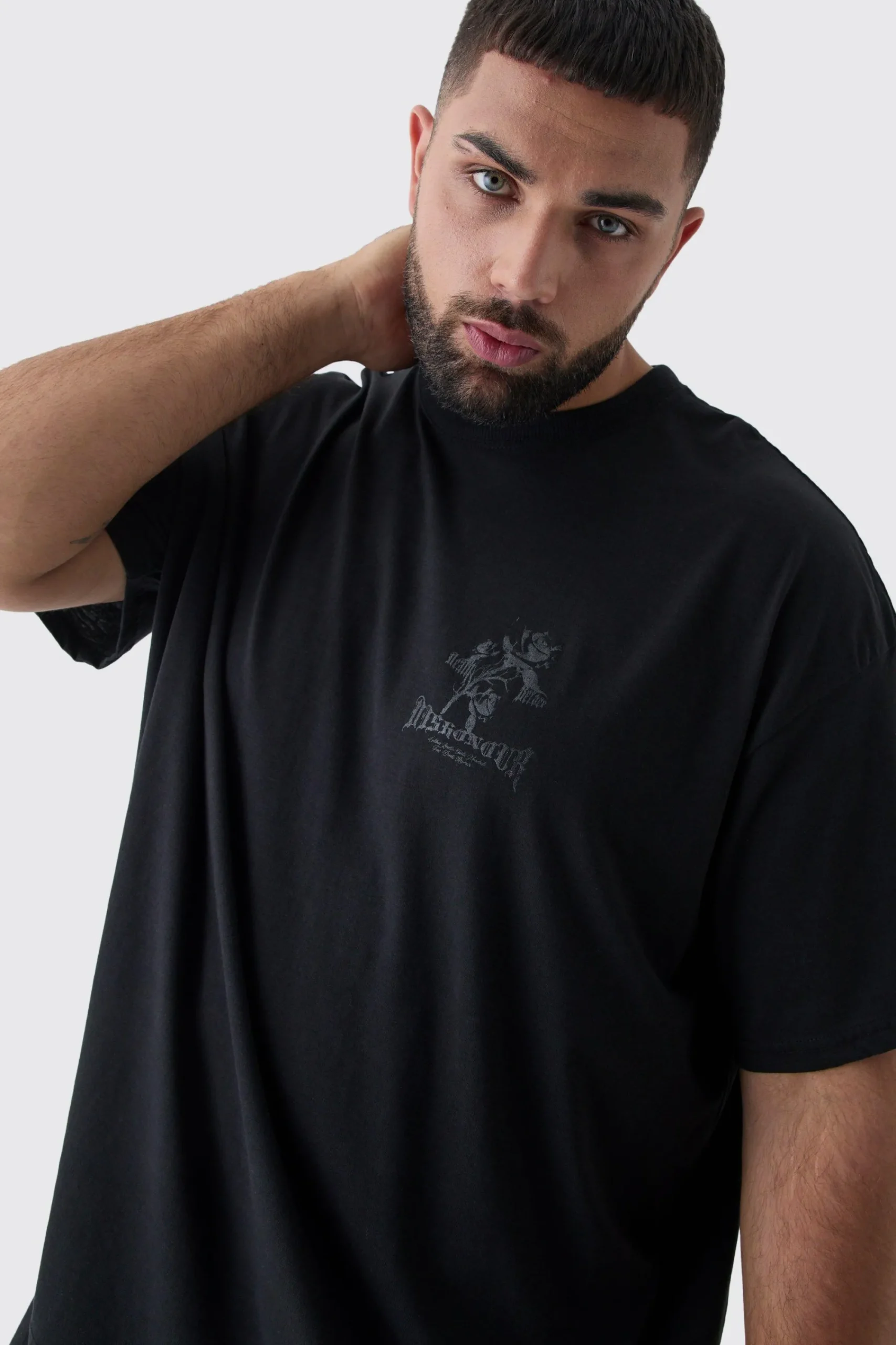 Plus Oversized Floral Rennaisance Print T-Shirt | UK^boohooMAN Sale