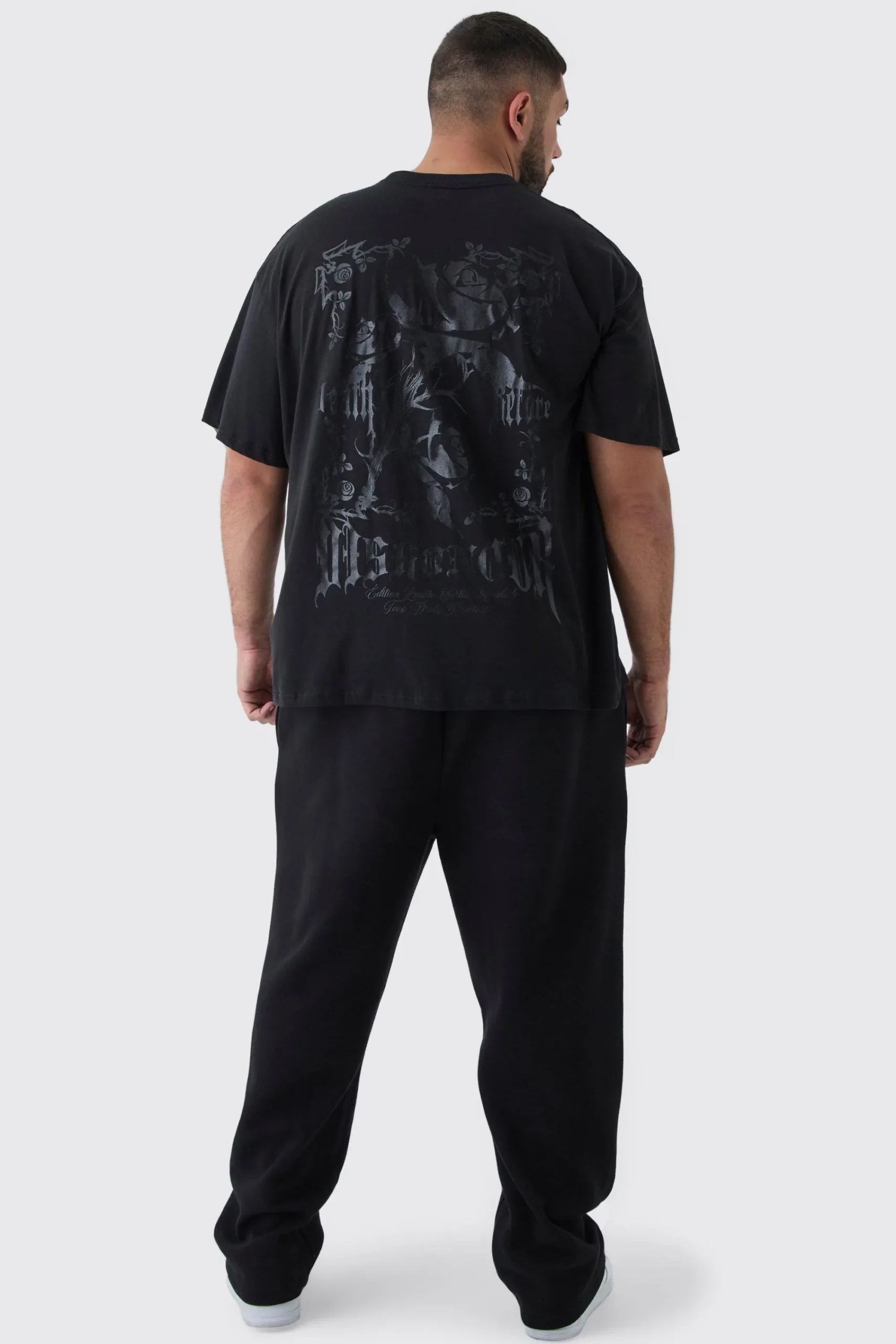 Plus Oversized Floral Rennaisance Print T-Shirt | UK^boohooMAN Sale