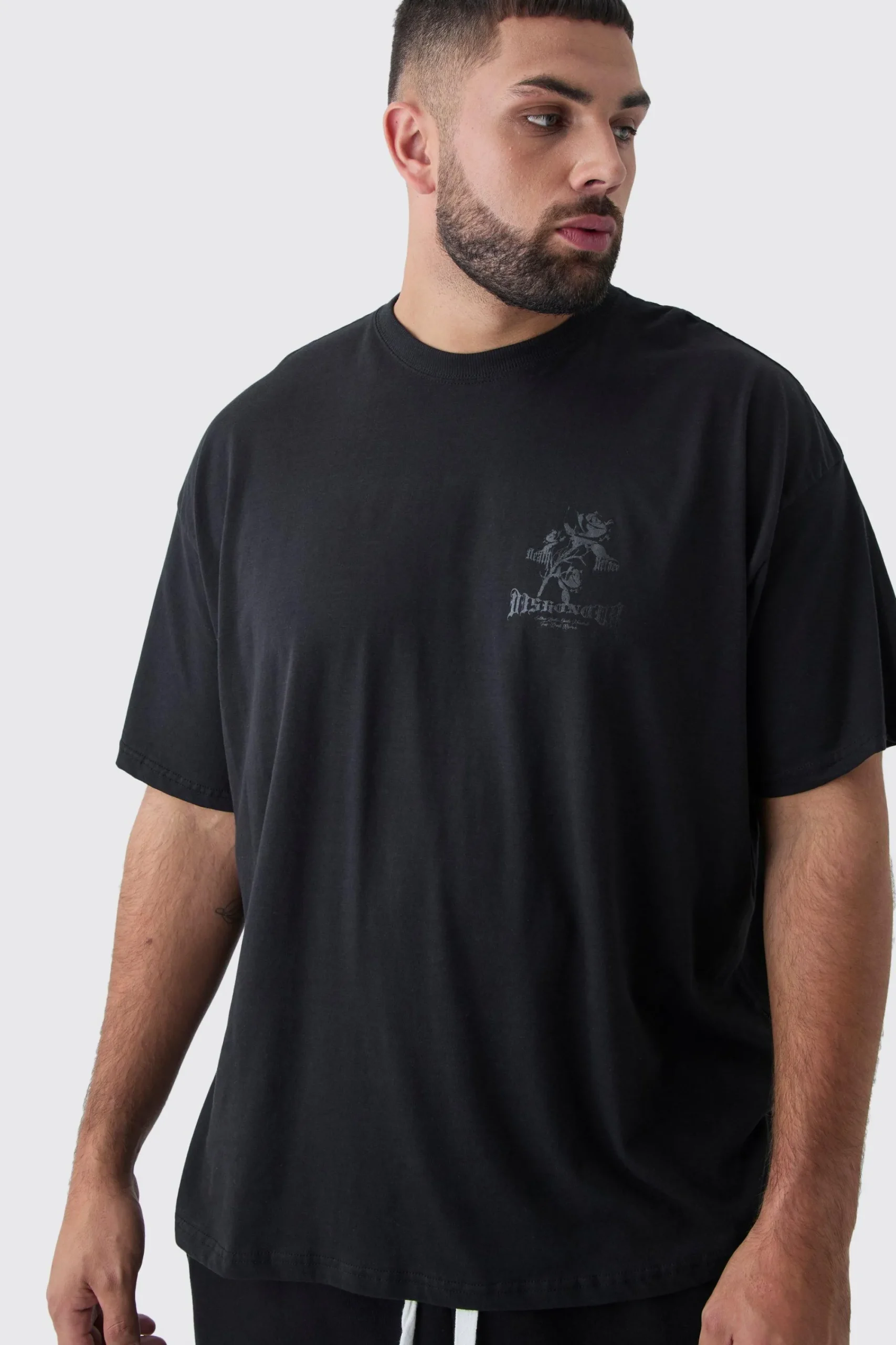 Plus Oversized Floral Rennaisance Print T-Shirt | UK^boohooMAN Sale