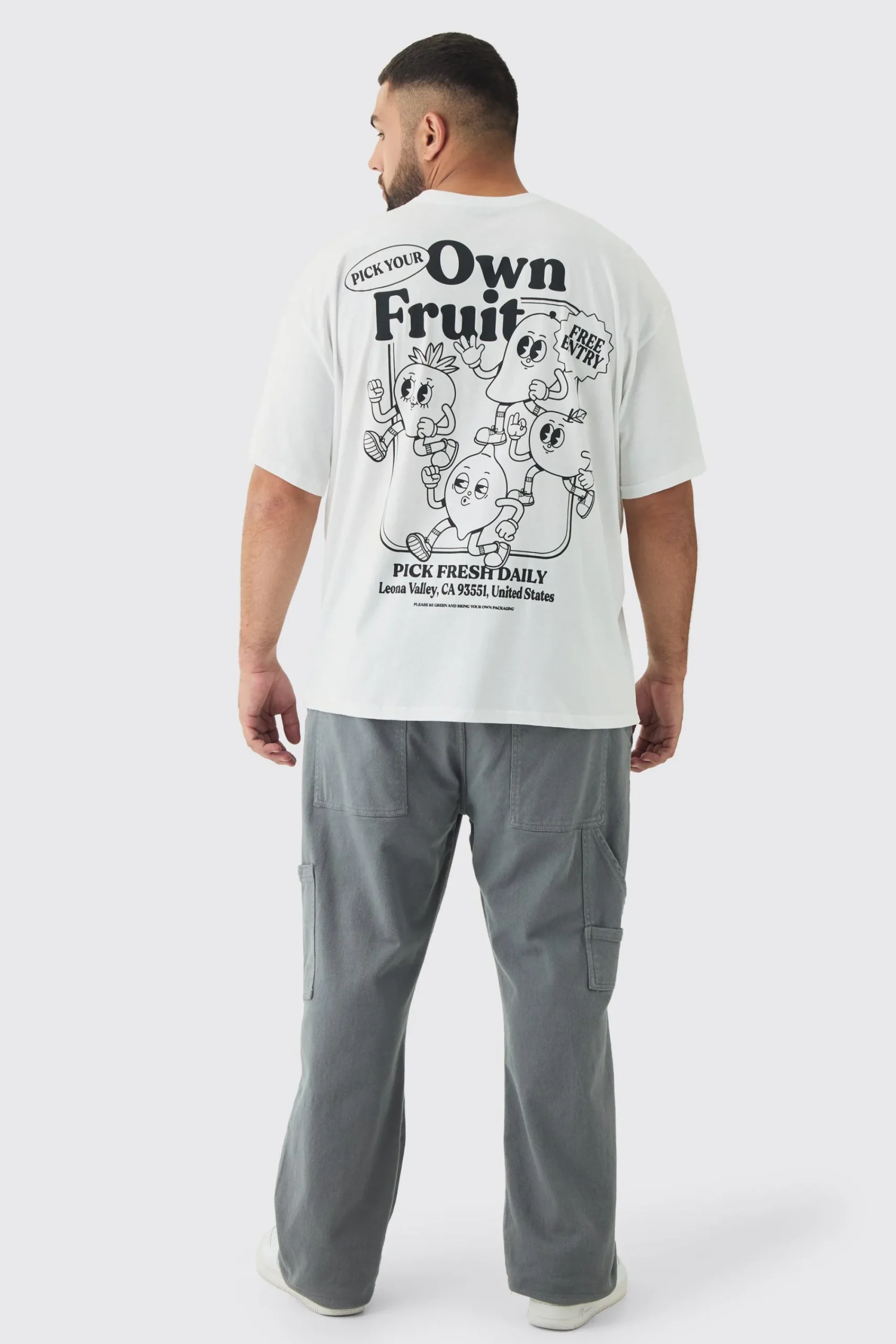 Plus Oversized Fruit Graphic T-Shirt | UK^boohooMAN Discount