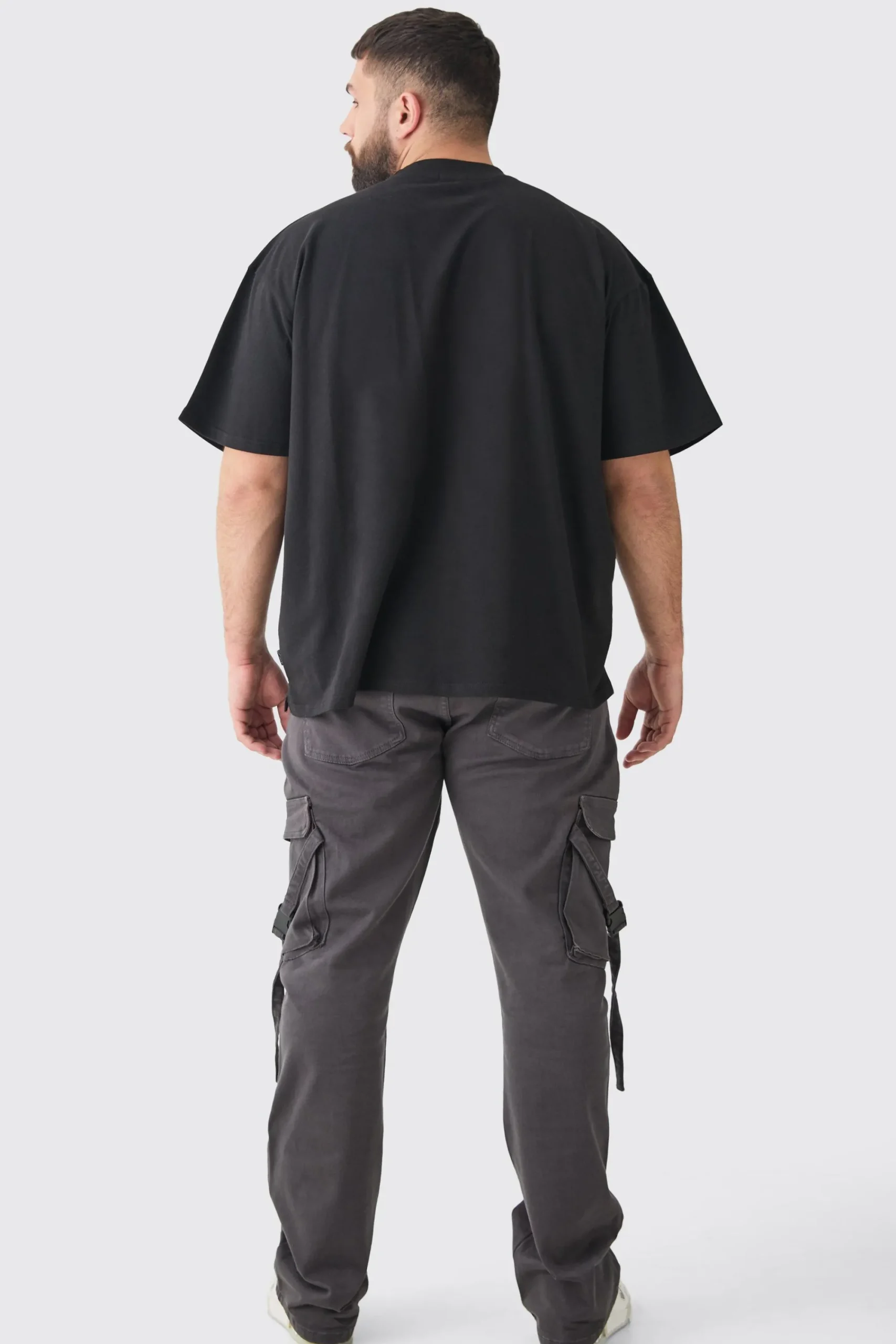 Plus Oversized Heavy Split Hem Print T-shirt | UK^boohooMAN Discount