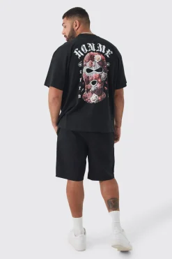 Plus Oversized Homme Balaclava Floral Print T-shirt | UK^boohooMAN Clearance
