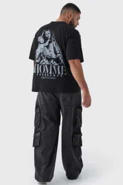 Plus Oversized Homme Rennaisance Print T-Shirt | UK^boohooMAN Sale