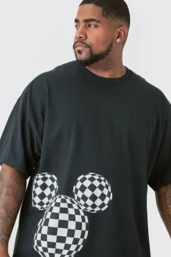 Plus Oversized Mickey Mouse License T-shirt In | UK^boohooMAN New