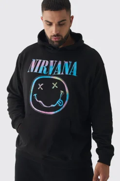 boohooMAN Plus Oversized Nirvana Face License Print Hoodie | UK| Hoodies & Sweatshirts