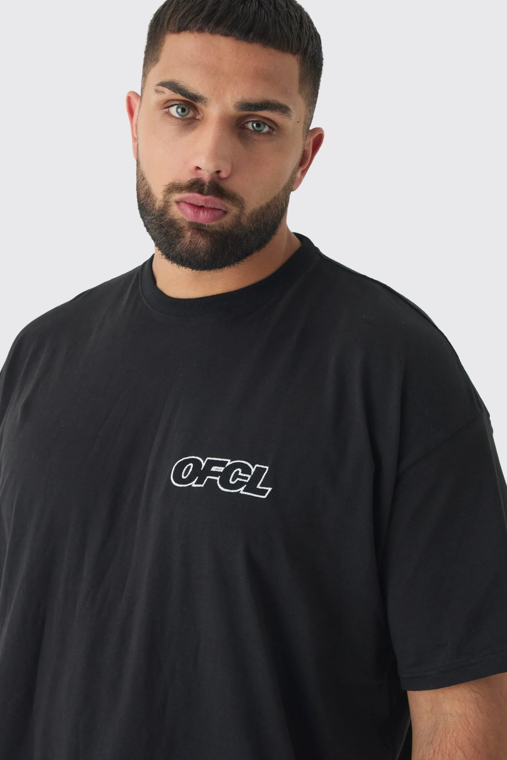 Plus Oversized Ofcl Embroidered T-shirt In | UK^boohooMAN Hot