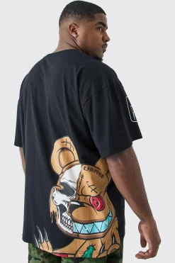 Plus Oversized Ofcl Man Teddy Graphic T-shirt | UK^boohooMAN Online