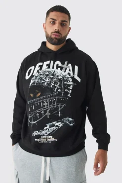 boohooMAN Plus Oversized Official Balaclava Print Hoodie | UK| Hoodies & Sweatshirts