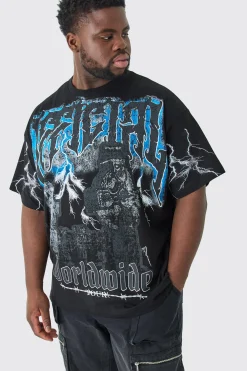 Plus Oversized Official Gravestone Graphic T-shirt | UK^boohooMAN Best