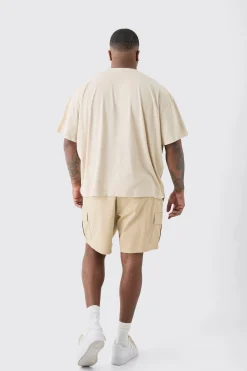 Plus Oversized Overdye Official Print T-shirt | UK^boohooMAN