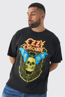 Plus Oversized Ozzy Osbourne License Print T-Shirt | UK^boohooMAN Sale