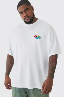 Plus Oversized Plus OFCL 8 Ball Embroidered T-shirt In | UK^boohooMAN Hot