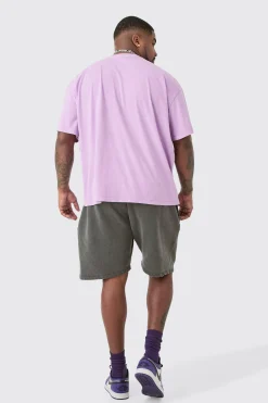 Plus Oversized Pour Homme Printed T-shirt In | UK^boohooMAN Outlet