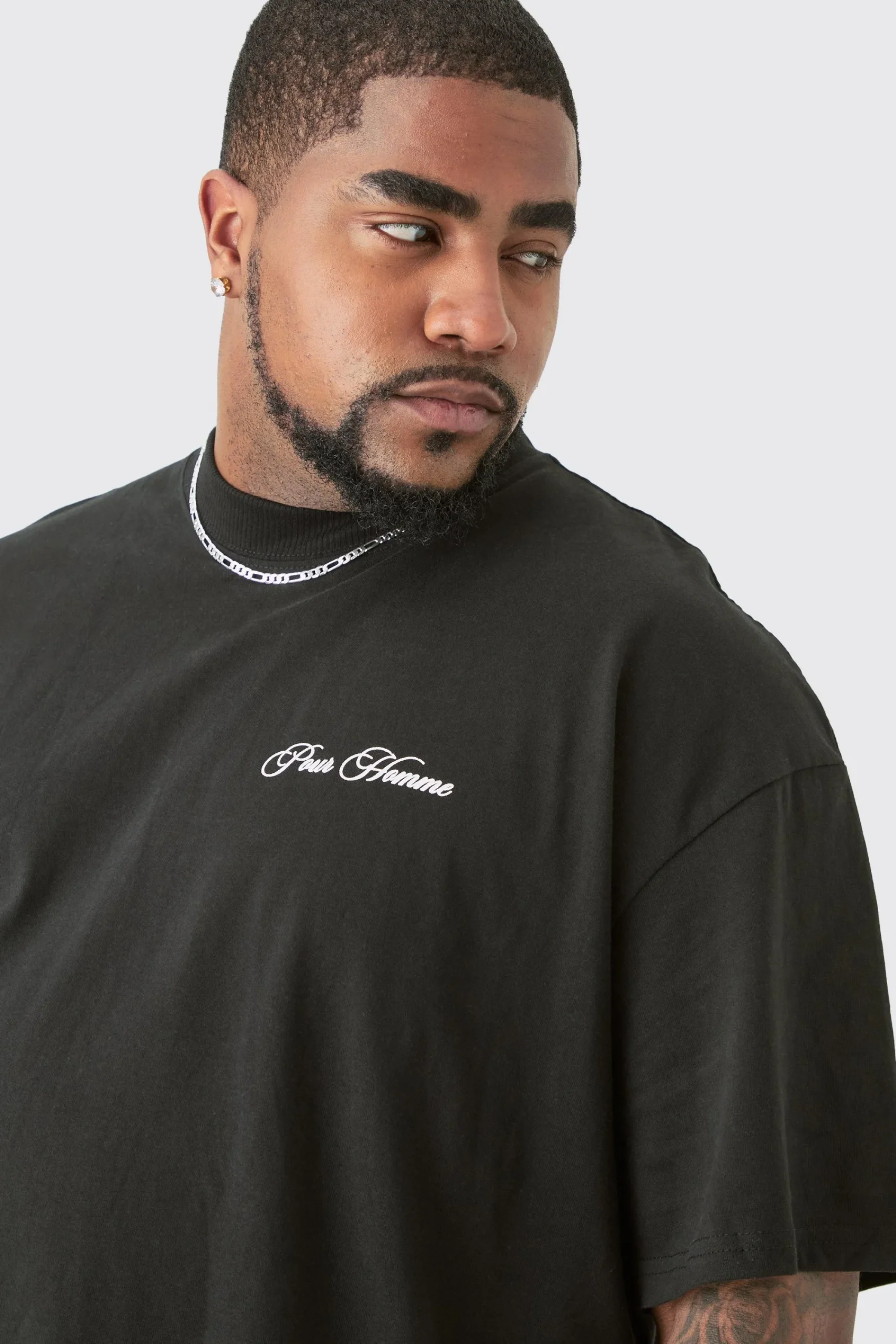 Plus Oversized Pour Homme Floral Print T-shirt | UK^boohooMAN Sale