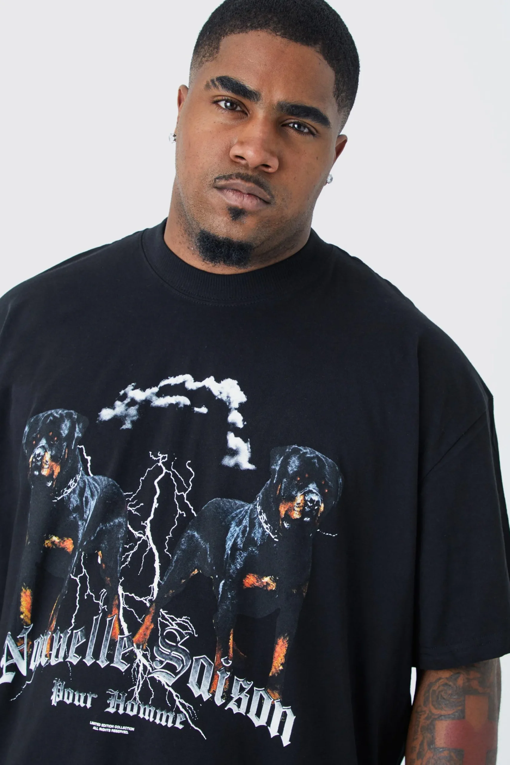 Plus Oversized Rottweiler Graphic T-shirt | UK^boohooMAN Best