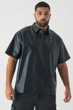 Plus Oversized Rugby Polo Shirt | UK^boohooMAN