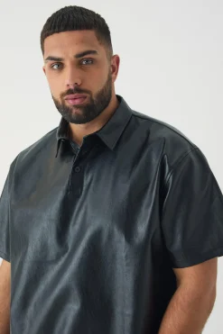 Plus Oversized Rugby Polo Shirt | UK^boohooMAN