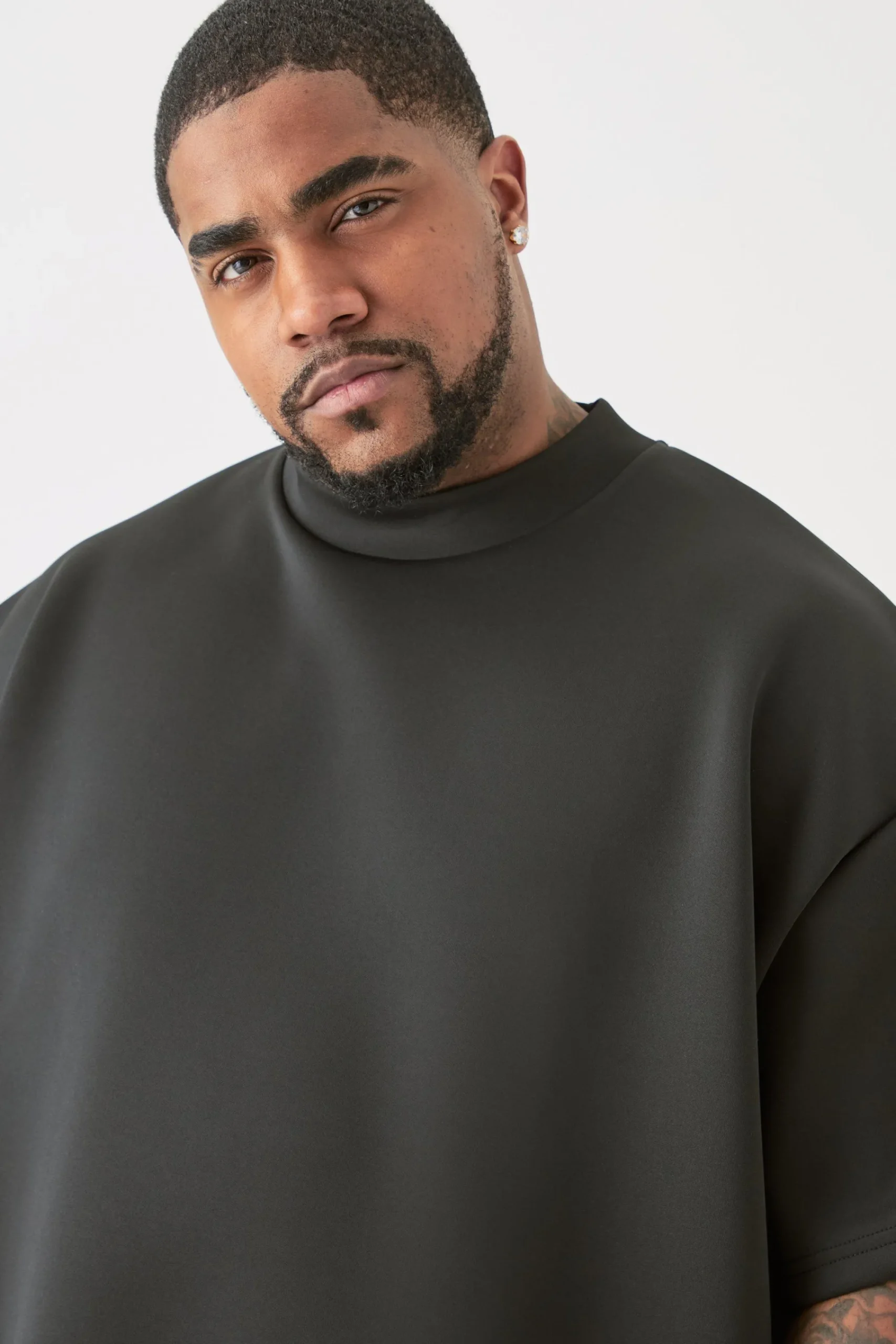 Plus Oversized Scuba T-shirt | UK^boohooMAN Clearance