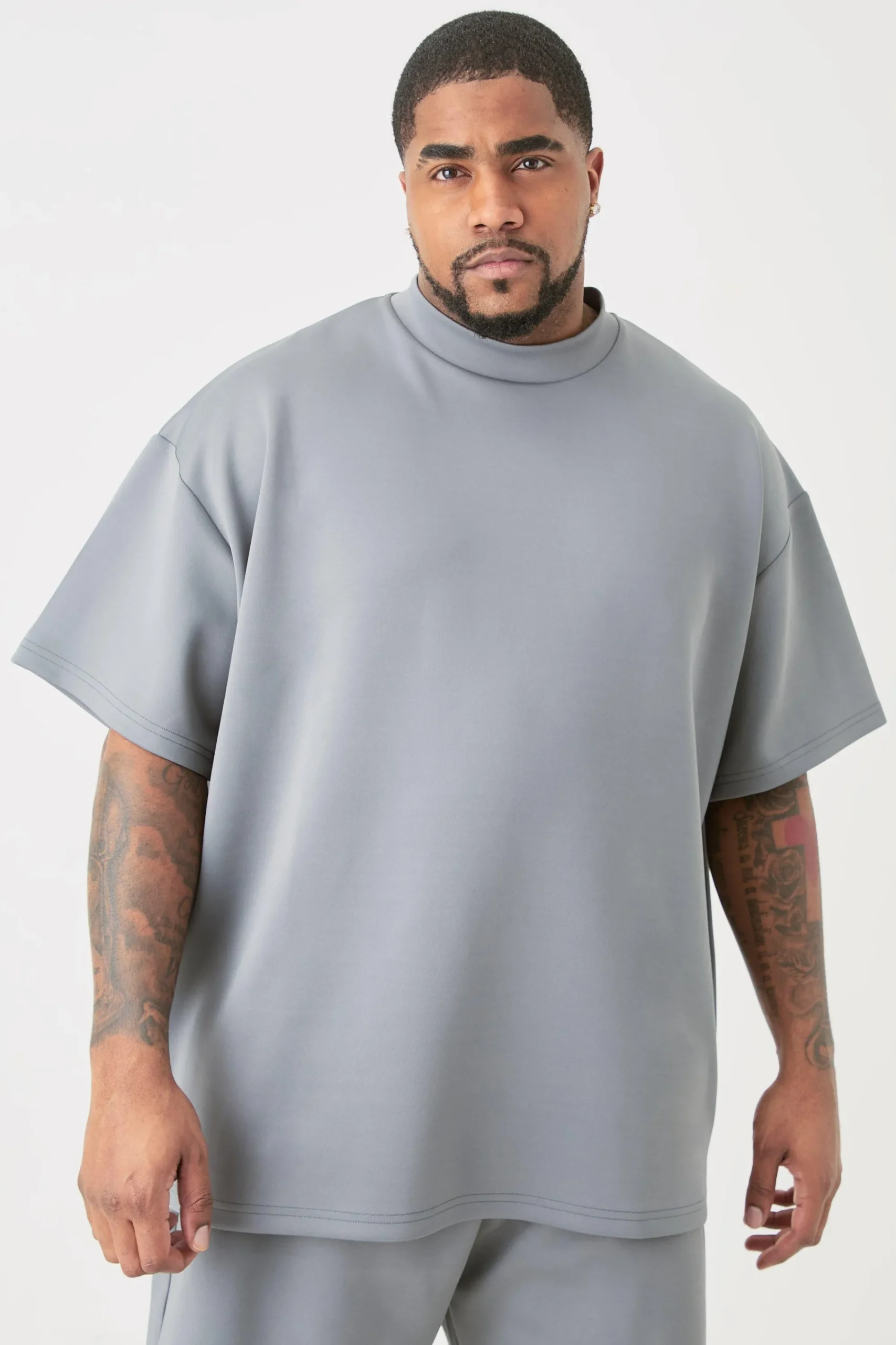 Plus Oversized Scuba T-shirt | UK^boohooMAN New
