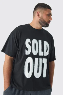 Plus Oversized Sold Out Print T-shirt | UK^boohooMAN Best