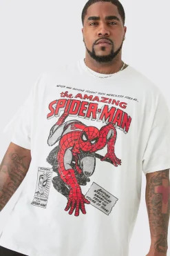 Plus Oversized Spiderman License T-shirt | UK^boohooMAN Best