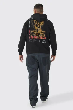 boohooMAN Plus Oversized The Offspring License Back Print Hoodie | UK| Hoodies & Sweatshirts