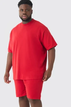 boohooMAN Plus Oversized T-Shirt & Short Set | UK| Tracksuits