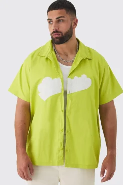 boohooMAN Plus Oversized Twill Official Applique Shirt | UK| Shirts