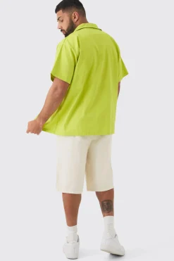 boohooMAN Plus Oversized Twill Official Applique Shirt | UK| Shirts