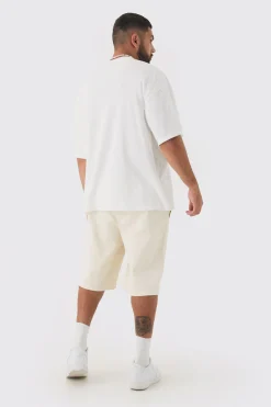 Plus Oversized Waffle T-shirt | UK^boohooMAN Outlet