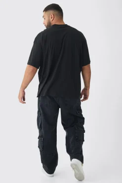 Plus Oversized Worldwide Balaclava Print T-Shirt | UK^boohooMAN Hot