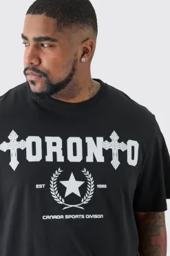 Plus Paris Toronto Print T-shirt | UK^boohooMAN Outlet