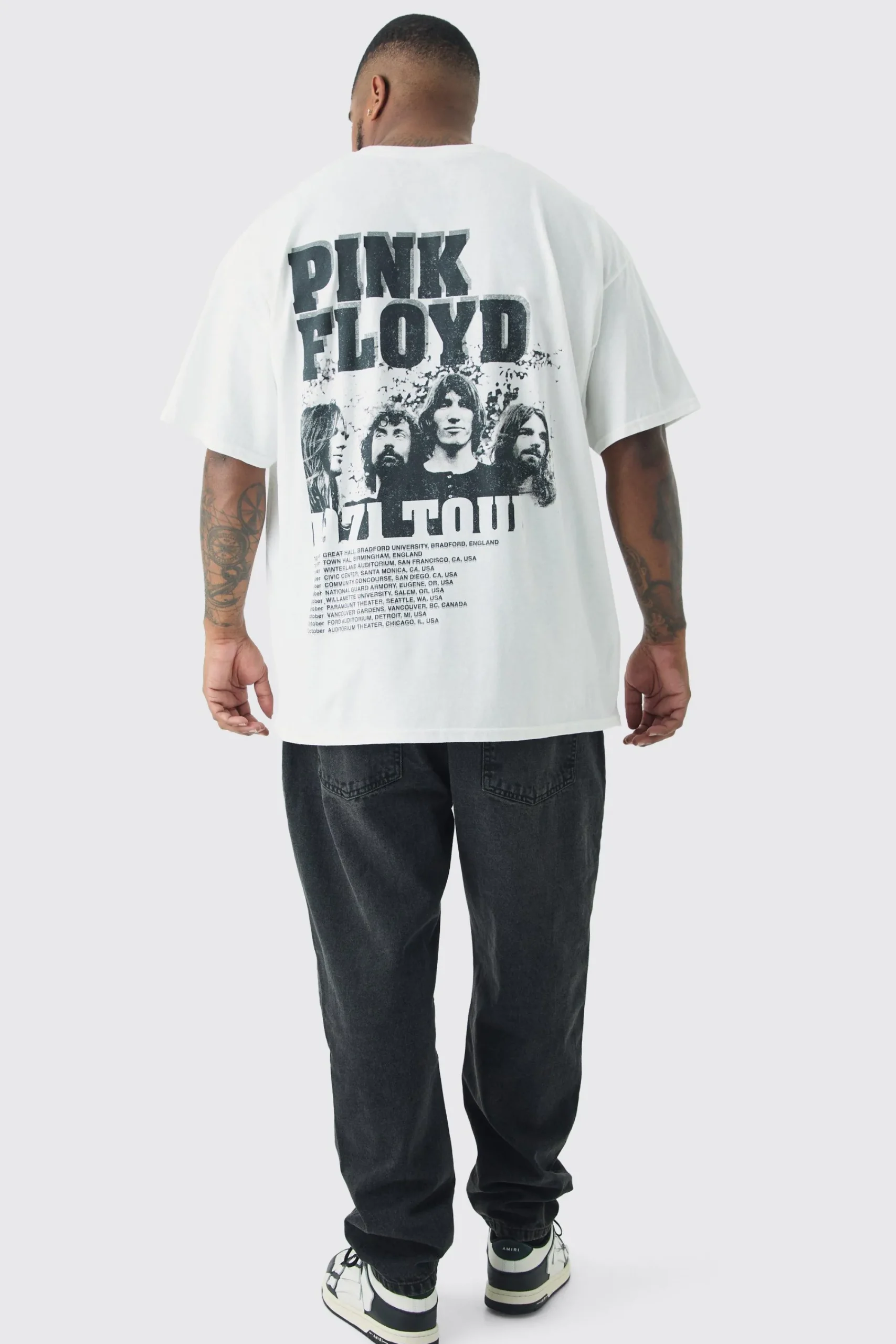 Plus Pink Floyd License Back Print T-shirt In | UK^boohooMAN Hot