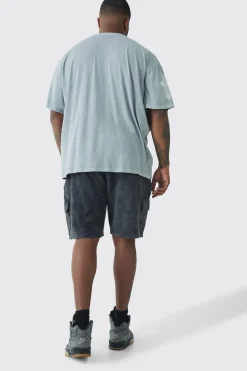 Plus Pour Homme Cross Printed T-shirt In | UK^boohooMAN New