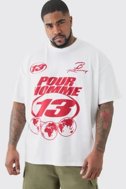 Plus Pour Homme Moto T-shirt In | UK^boohooMAN Clearance