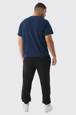 boohooMAN Plus Pour Homme Puff Print Jogger | UK| Trousers|Joggers