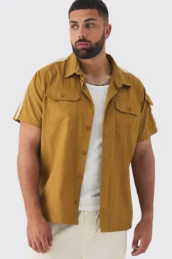 boohooMAN Plus Regular Panel Twill Shirt | UK| Shirts