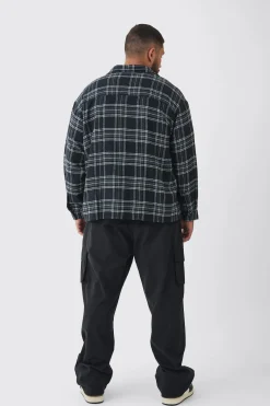 boohooMAN Plus Relaxed Fit Fixed Waist Cargo Trousers | UK| Trousers|Cargos